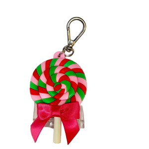Bath & Body Works Christmas Candy Lollipop PocketBac Holder Keychain
